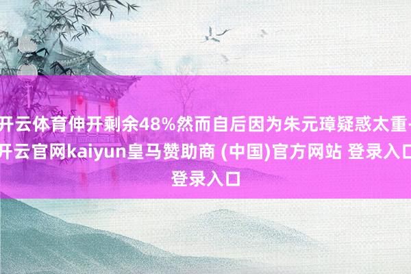 开云体育伸开剩余48%然而自后因为朱元璋疑惑太重-开云官网kaiyun皇马赞助商 (中国)官方网站 登录入口